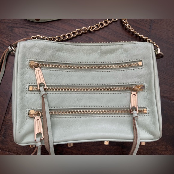 Rebecca Minkoff Women Mint Green Leather Crossbody Bag - Picture 3 of 6